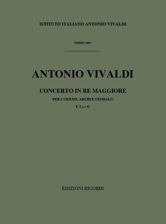 Concerti Per Vl. Archi E B.C.: Per 2 Vl. In Re Rv